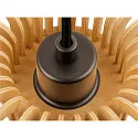 SLV pendant luminaire WUD - HALF ROUND half round E27 IP20, wood, black dimmable