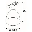 SLV 1-Phasen Strahler PARA CONE 14, GU10, IP20, dreh-/schwenkbar, weiß/gold