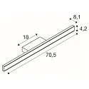SLV LED Wandaufbauleuchte ONE LINEAR 70 PHASE, Up/Down, IP44, 70.5cm, 20W 2700/3000K (CCT Switch), CRi >90, dimmbar, weiß