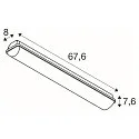 SLV damp-proof luminaire WATERPROOF V 600 DALI DALI controllable, wired through IP66, grey dimmable