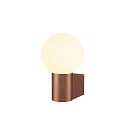 SLV Wandleuchte VARYT, IP44, rund, E14 max. 6W, ohne Schirm / Abdeckung, kupfer