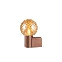 SLV Wandleuchte VARYT, IP44, rund, E14 max. 6W, ohne Schirm / Abdeckung, kupfer