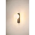 SLV wall luminaire SUN - PHASE square G9 IP20, black dimmable