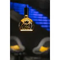  filament lamp globe FLOATIG GLOBE 150 TWISTED - SMOKEY GREY - PHASE G150 opal E27 6W 230lm 1900K 330° dimmable