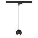 3-Phasen Pendelleuchte LIGHT EYE® 90, Ø 8.9cm, GU10 PAR16 / PAR51 max. 6W, Stahl, inkl. Adapter, matt schwarz
