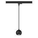 SLV 3-Phasen Pendelleuchte LIGHT EYE® 90, Ø 8.9cm, GU10 PAR16 / PAR51 max. 6W, Stahl, inkl. Adapter, matt schwarz