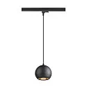 3-Phasen Pendelleuchte LIGHT EYE® 150, Ø 15cm, GU10 QPAR111 max. 13W, Stahl, inkl. Adapter, matt schwarz
