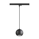 SLV 3-Phasen Pendelleuchte LIGHT EYE® 150, Ø 15cm, GU10 QPAR111 max. 13W, Stahl, inkl. Adapter, matt schwarz