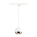 SLV 3-Phasen Pendelleuchte LIGHT EYE® 150, Ø 15cm, GU10 QPAR111 max. 13W, Stahl, inkl. Adapter, matt weiß