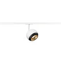 SLV 1-Phasen-Strahler LIGHT EYE ® 150, rund, GU10 max. 13W, drehbar und schwenkbar, matt weiß