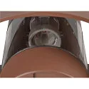 SLV outdoor wall luminaire PHOTONI CYL cylindrical, half round E27 IP65, rust dimmable