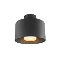 SLV Outdoor Deckenleuchte PHOTONI CYL, IP68 IK08, zylindrisch, E27, Aluminium, seeluft-beständig, schwarz matt / opal