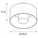 outdoor ceiling luminaire PHOTONI CYL cylindrical, with spacer E27 IP65