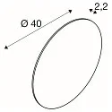 SLV Zubehör für LED Wandleuchte MANA - Leuchtenschirm, rund, Ø 40cm /  Höhe 2.2cm, weiß