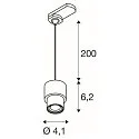 SLV 3-Phasen Pendelleuchte PURI 2.0 Basic, GU10 max. 6W, weiß