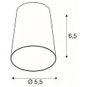 SLV Zubehör für Pendelleuchte PURI 2.0 - Leuchtenschirm CONE, Höhe 6.5cm, konisch, grau