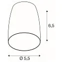 SLV Zubehör für Pendelleuchte PURI 2.0 - Leuchtenschirm DOME, Höhe 6.5cm, Kuppelform, schwarz