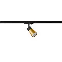 SLV 1-Phasen-Strahler PURI 2.0 CONE, GU10 max. 6W, drehbar und schwenkbar, schwarz / gold