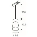 SLV 1-Phasen Pendelleuchte PURI 2.0 DOME, GU10 max. 6W, schwarz