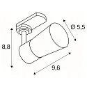SLV 3-Phasen-Strahler PURI 2.0 CONE, GU10 max. 6W, drehbar und schwenkbar, schwarz / gold