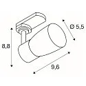 3-Phasen-Strahler PURI 2.0 DOME, GU10 max. 6W, drehbar und schwenkbar, schwarz / gold