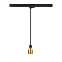 SLV 3-phase pendant luminaire PURI 2.0 - DOME half round GU10 IP20, black dimmable