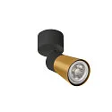 SLV Wand- und Deckenleuchte PURI 2.0 CONE, GU10 max. 6W , schwarz / gold