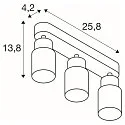 SLV Wand- und Deckenleuchte PURI 2.0 TUBE, Long, 3x GU10 max. 6W GU10, weiß