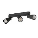 SLV Wand- und Deckenleuchte PURI 2.0 DOME, Long, 3x GU10 max. 6W GU10, schwarz