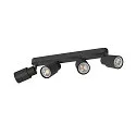 SLV Wand- und Deckenleuchte PURI 2.0 TUBE, Long, 4x GU10 max. 6W, schwarz