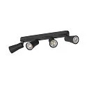 SLV Wand- und Deckenleuchte PURI 2.0 CONE, Long, 4x GU10 max. 6W, schwarz