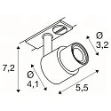 SLV 1-Phasen-Strahler PURI 2.0 BASIC, GU10 max. 6W, drehbar und schwenkbar, schwarz