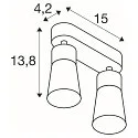 SLV Wand- und Deckenleuchte PURI 2.0 CONE, Long, 2x GU10 max. 6W, weiß
