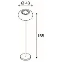SLV LED Ootdoor Solar Stehleuchte ADEGAN, 4,35W, 2200K, 100lm, IP65, dimmbar, braun
