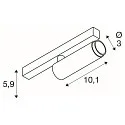 SLV track spot GRIP! S 48V DALI swivelling, for VDU workstation, DALI controllable IP20, gold matt dimmable