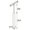 LED Niedervolt-Pendelleuchte GRIP! S DALI, 48V, 3000K 29°, DALI dimmbar, bronze / schwarz