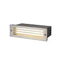 Outdoor LED Wandeinbauleuchte BRICK MESH, IP55, rechteckig, 5W 3000K, schwarz / Glas satiniert, starr