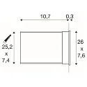SLV Outdoor LED Wandeinbauleuchte BRICK MESH, IP55, rechteckig, 5W 3000K, schwarz / Glas satiniert, starr