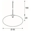 SLV Pendelleuchte MAGICO 55, E27 max. 10W, matt weiß