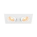 Deckeneinbauleuchte NEW TRIA® 155, quadratisch, 2-flammig, 2x GU10 max. 10W, drehbar, weiß