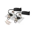 SLV ceiling recessed luminaire NEW TRIA® 155 GU10 2 flames, rotatable, square GU10 IP20, white dimmable