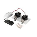 SLV LED Deckeneinbauleuchte NEW TRIA® 155 PHASE, quadratisch, 2-flammig, dimmbar, starr, 13.6W 2700K 1220lm 38°, weiß