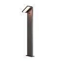 SLV Outdoor LED Stehleuchte ABRIDOR POLE HYBRID, IP65 IK007, mit Solar-Panel + Sensoren, 2200/2700K, drehbar, anthrazit, 100cm