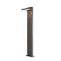SLV Outdoor LED Stehleuchte ABRIDOR POLE HYBRID, IP65 IK007, mit Solar-Panel + Sensoren, 2200/2700K, drehbar, anthrazit, 100cm
