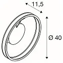 LED Wand- und Deckenleuchte ONE PHASE, Up/Down, Ø 40cm, 14W 2700/3000K (CCT Switch) 2x130°, CRi >90, dimmbar, messing