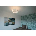SLV LED Wand- und Deckenleuchte ONE PHASE, Up/Down, Ø 40cm, 14W 2700/3000K (CCT Switch) 2x130°, CRi >90, dimmbar, weiß