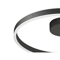 SLV LED Wand- und Deckenleuchte ONE PHASE, Up/Down, Ø 60cm, 23W 2700/3000K (CCT Switch) 2x130°, CRi >90, dimmbar, schwarz