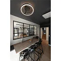 SLV LED Wand- und Deckenleuchte ONE PHASE, Up/Down, Ø 60cm, 23W 2700/3000K (CCT Switch) 2x130°, CRi >90, dimmbar, schwarz