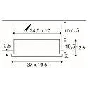 SLV ceiling recessed luminaire KADUX DOUBLE 2 flames, DALI controllable, cardanic swivelling IP20, white dimmable