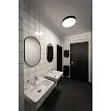 SLV wall and ceiling luminaire DECONA PHASE round, CCT Switch IP44, black dimmable